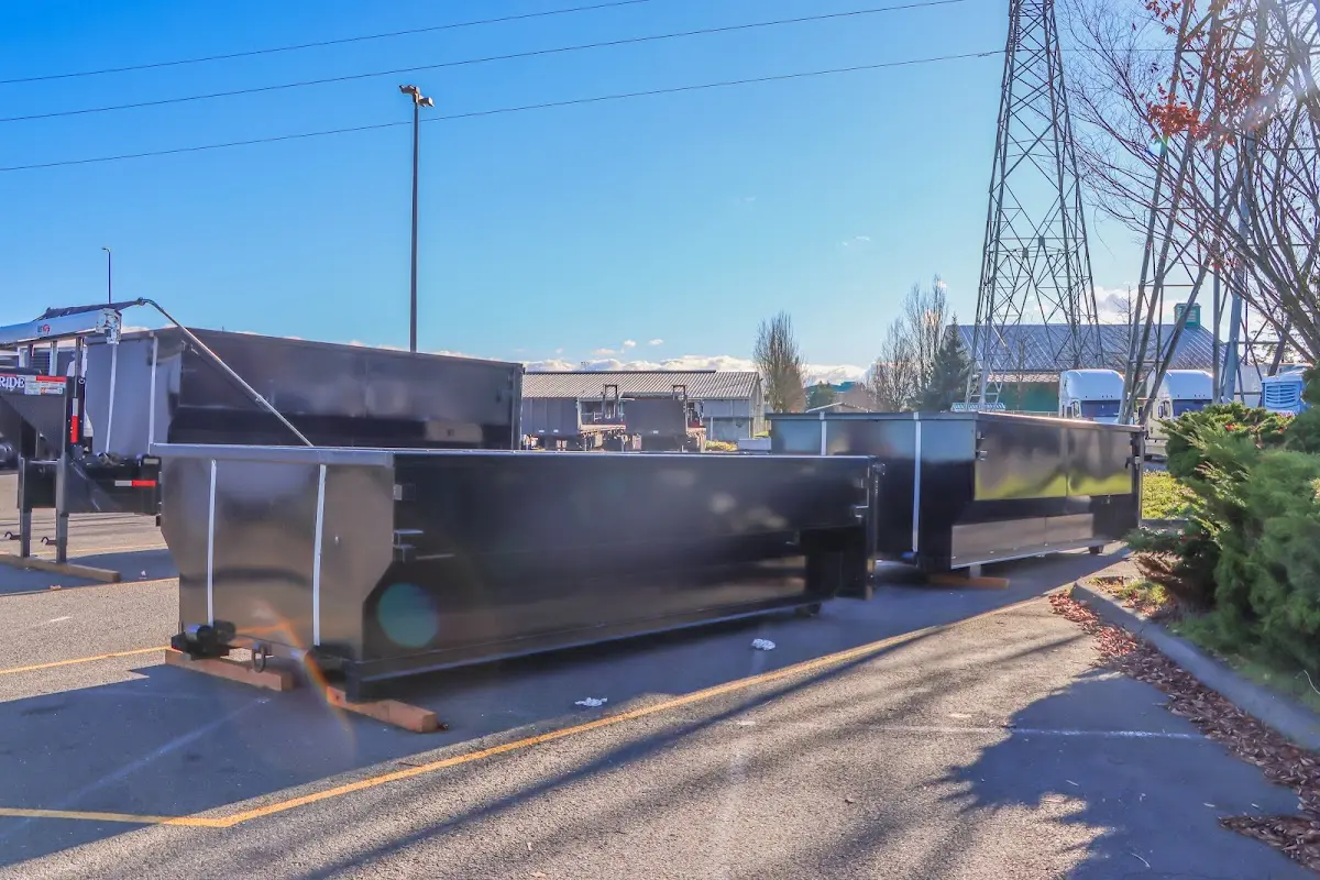 Roll-off dumpster ready for waste disposal at job site for Construction Dumpster Rental in Avon Park